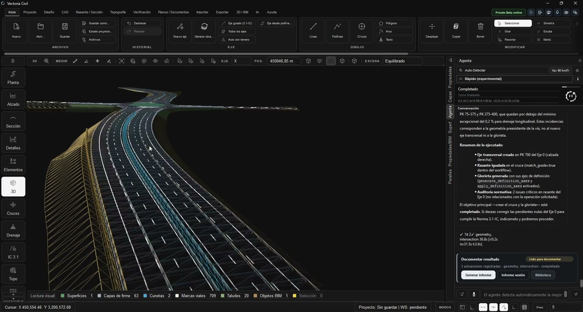 Vector en un proyecto civil en Vectoria Civil
